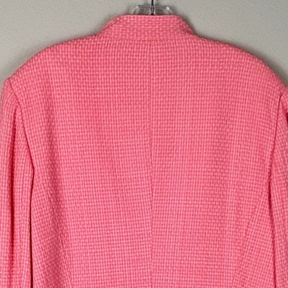 NWT Talbots Peach/Coral Textured 2 Button Closure Long Sleeve Blazer/Jacket - Picture 7 of 11